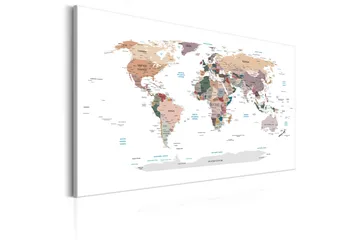 Tavla World Map: Where Today? 60x40 - Artgeist sp. z o. o. - Inredning & dekor - Tavlor & konst - Canvastavla
