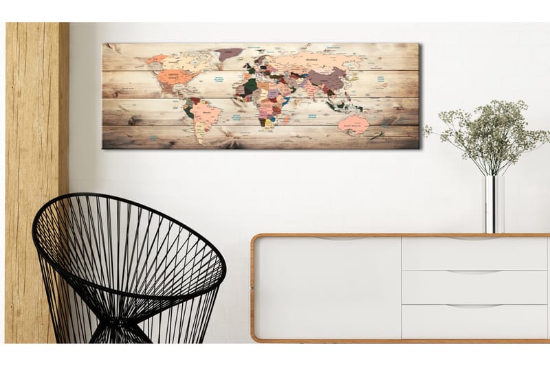 Tavla World Maps: Map of Dreams 135x45 cm - Inredning & dekor - Tavlor & konst - Canvastavla