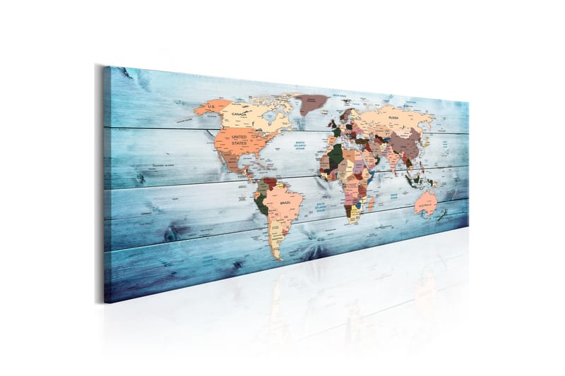TAVLA World Maps: Sapphire Travels 120x40, Artgeist sp. z o. o.