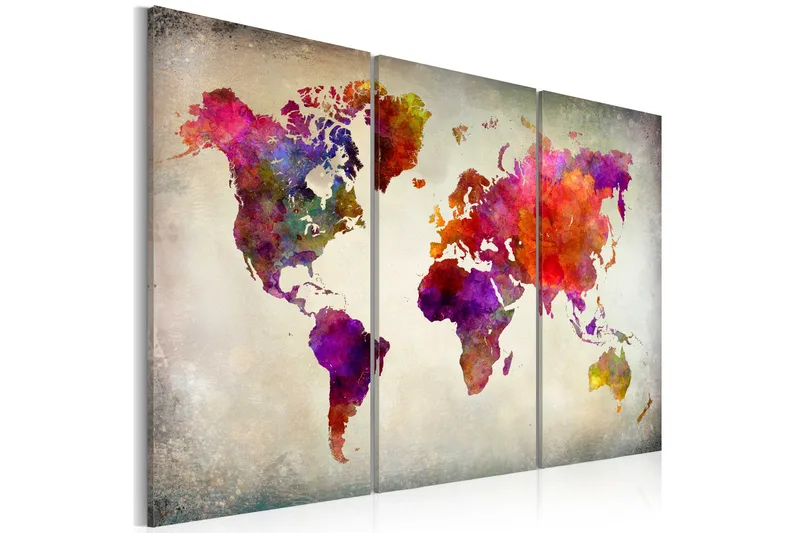 Tavla World Mosaic Of Colours 120x80, Artgeist sp. z o. o.