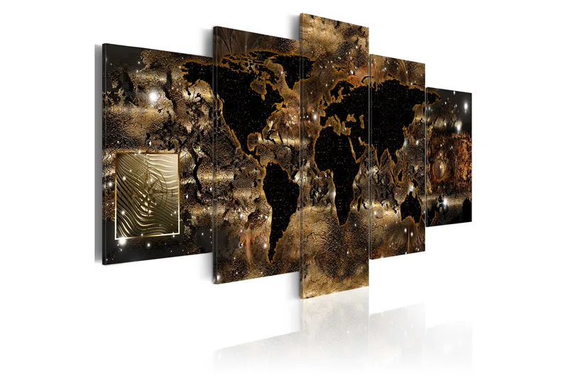 Tavla World Of Bronze 100X50 Brun - Artgeist sp. z o. o. - Inredning & dekor - Tavlor & konst - Canvastavla