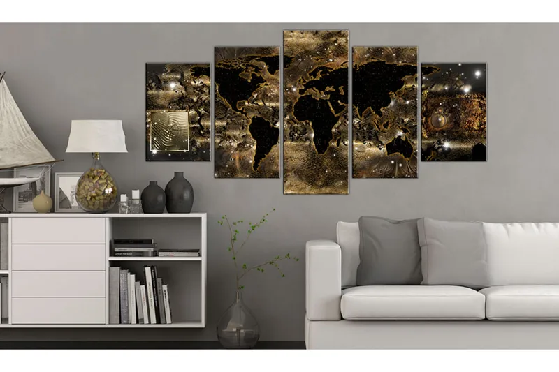 Tavla World Of Bronze 100X50 Brun - Artgeist sp. z o. o. - Inredning & dekor - Tavlor & konst - Canvastavla