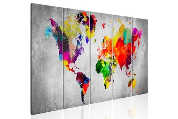 Tavla World on Concrete 225x90 - Artgeist sp. z o. o. - Inredning & dekor - Tavlor & konst - Canvastavla