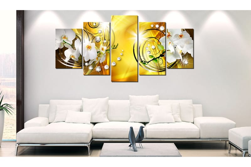 Tavla Yellow Admiration 100X50 Gul|Vit - Artgeist sp. z o. o. - Inredning & dekor - Tavlor & konst - Canvastavla
