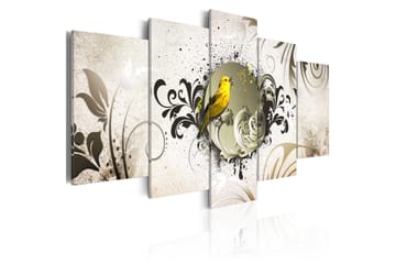 Tavla Yellow Bird 200X100 Beige|Gul