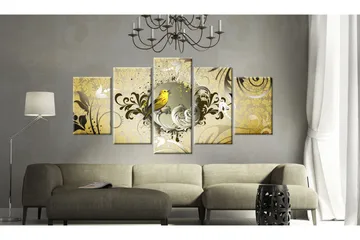 Tavla Yellow Bird Singing 100x50 - Artgeist sp. z o. o. - Inredning & dekor - Tavlor & konst - Canvastavla