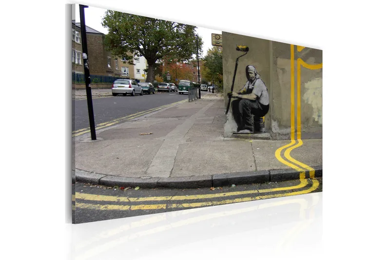 Tavla Yellow Flower Banksy 60x40, Artgeist sp. z o. o.