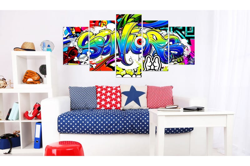 Tavla Youth World 100X50 Flerfärgad - Artgeist sp. z o. o. - Inredning & dekor - Tavlor & konst - Canvastavla