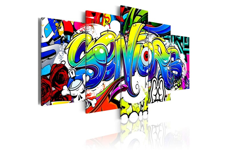 Tavla Youth World 100X50 Flerfärgad - Artgeist sp. z o. o. - Inredning & dekor - Tavlor & konst - Canvastavla