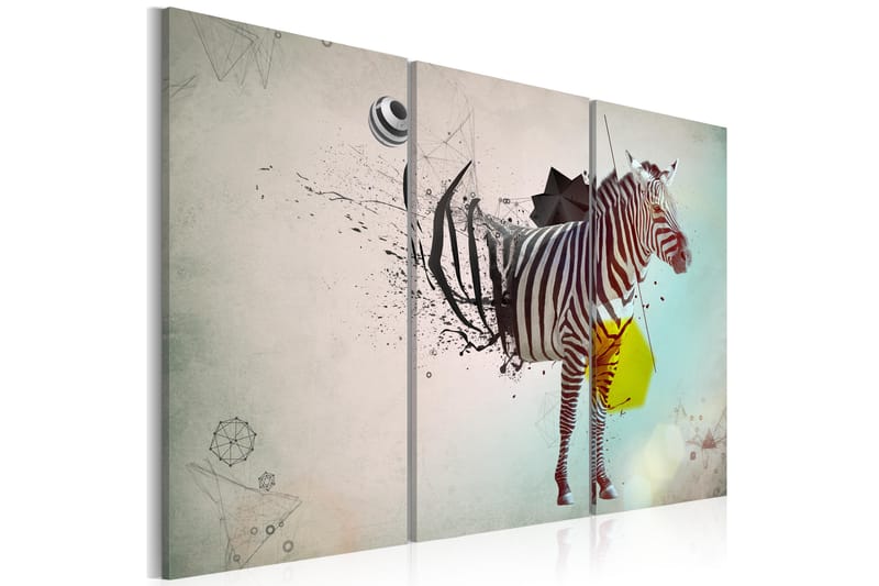 TAVLA zebra abstrakt 90x60 - Artgeist sp. z o. o. - Inredning & dekor - Tavlor & konst - Canvastavla