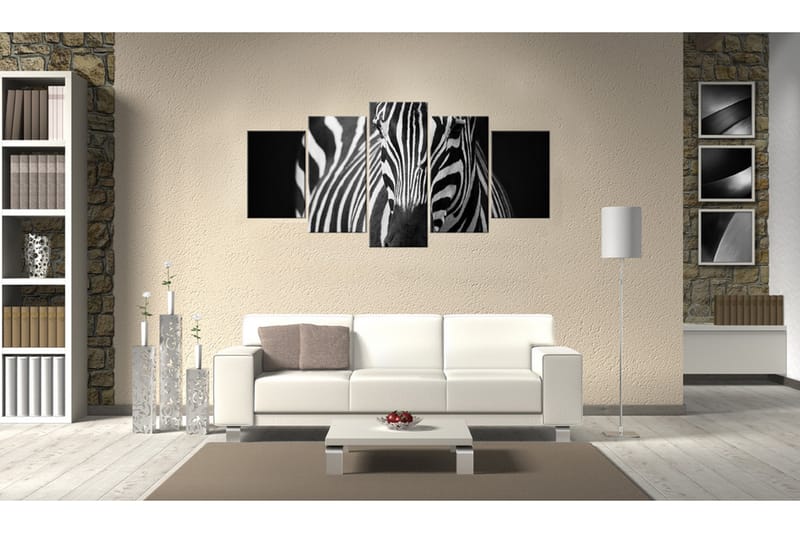 Tavla Zebra Look 200X100 Vit|Svart - Artgeist sp. z o. o. - Inredning & dekor - Tavlor & konst - Canvastavla
