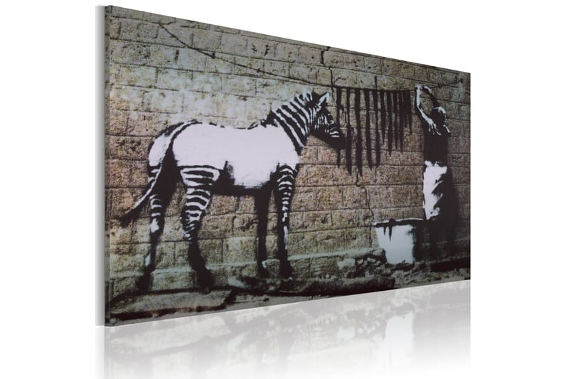 Tavla Zebra Tvätt Banksy 60x40 - Artgeist sp. z o. o. - Inredning & dekor - Tavlor & konst - Canvastavla