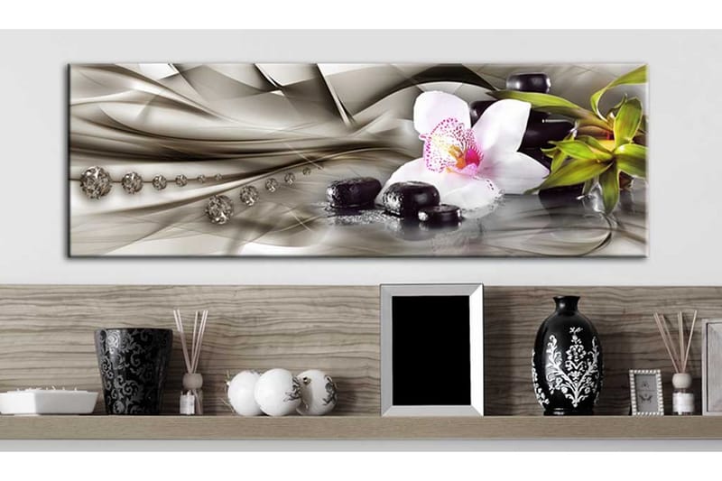 Tavla Zen Composition Orchid Bamboo And Stones 120x40 - Artgeist sp. z o. o. - Inredning & dekor - Tavlor & konst - Canvastavla