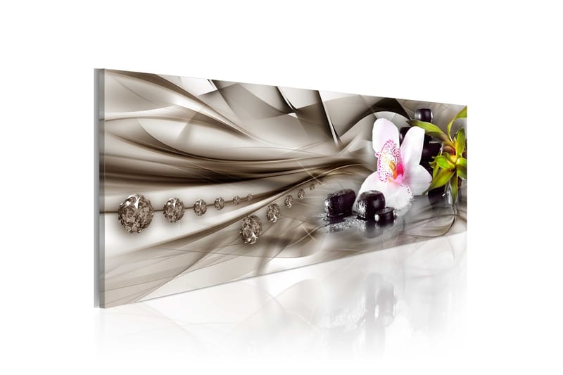 Tavla Zen Composition Orchid Bamboo And Stones 135x45 - Artgeist sp. z o. o. - Inredning & dekor - Tavlor & konst - Canvastavla
