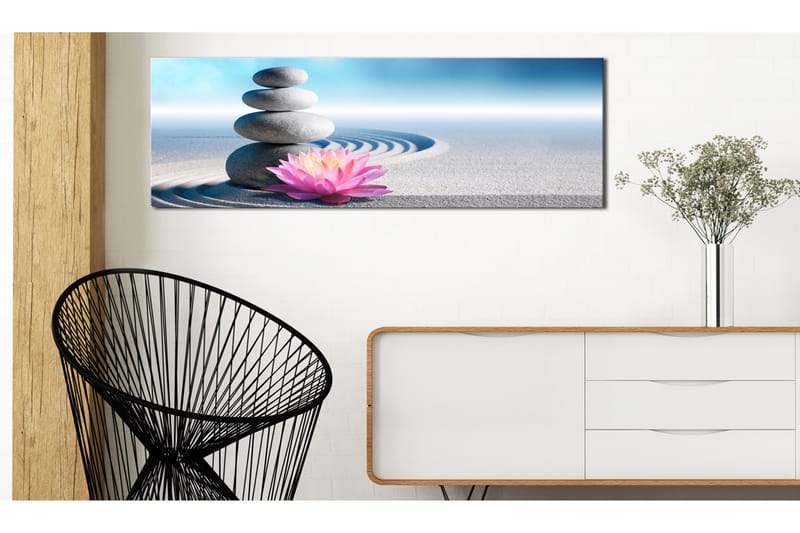Tavla Zen Garden 120X40 Flerfärgad|Blå|Rosa - Artgeist sp. z o. o. - Inredning & dekor - Tavlor & konst - Canvastavla