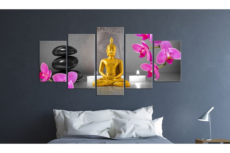 Tavla Zen Golden Buddha 100x50 - Artgeist sp. z o. o. - Inredning & dekor - Tavlor & konst - Canvastavla