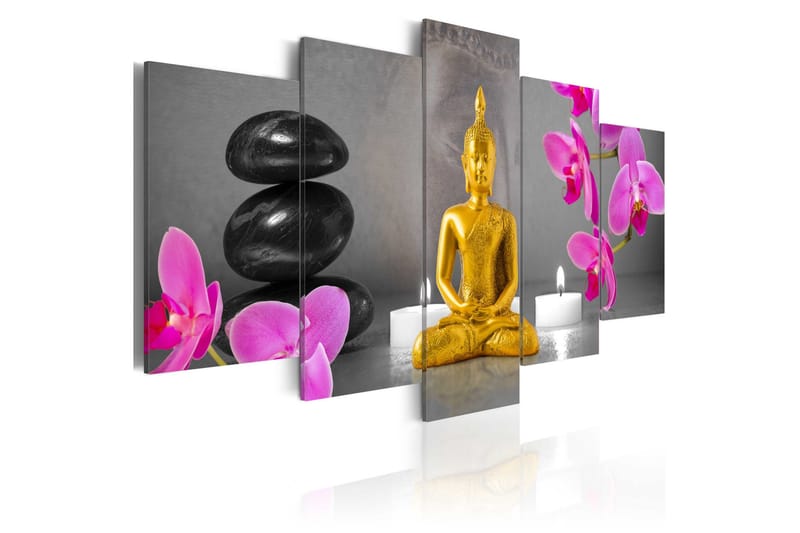 Tavla Zen Golden Buddha 100x50, Artgeist sp. z o. o.