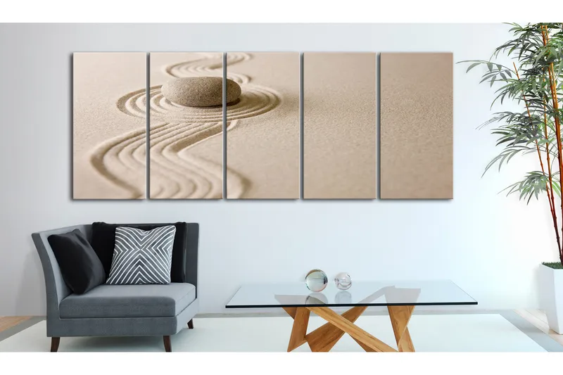 Tavla Zen Sand And Stone 225X90 Beige Zen - Artgeist sp. z o. o. - Inredning & dekor - Tavlor & konst - Canvastavla