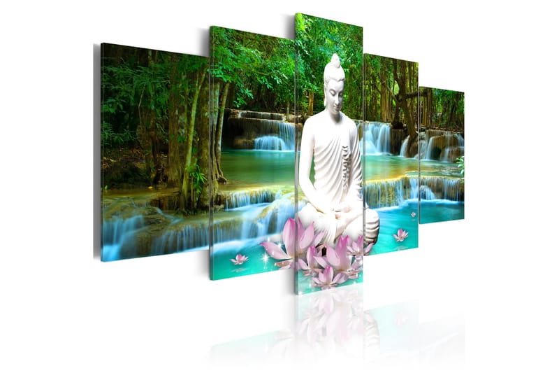 Tavla Zen Waterfall 100X50 Flerfärgad|Grön - Artgeist sp. z o. o. - Inredning & dekor - Tavlor & konst - Canvastavla