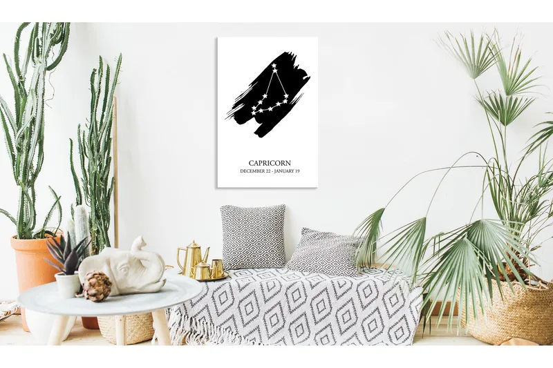 Tavla Zodiac Signs: Capricorn (1 Part) Vertical 40x60, Artgeist sp. z o. o.