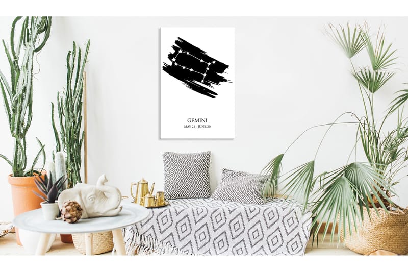 Tavla Zodiac Signs: Gemini (1 Part) Vertical 40x60, Artgeist sp. z o. o.
