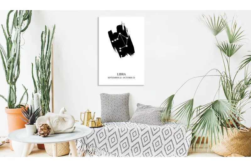 Tavla Zodiac Signs: Libra (1 Part) Vertical 40x60, Artgeist sp. z o. o.