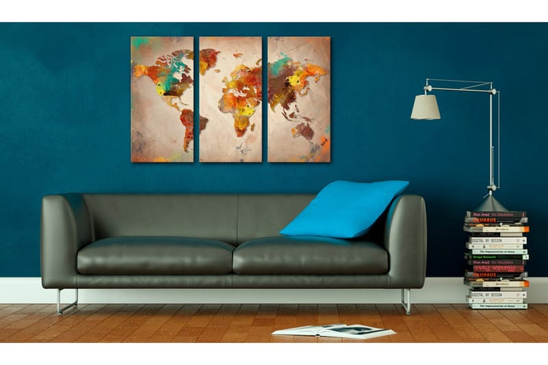 Tavla Painted World triptych 90x60 - Artgeist sp. z o. o. - Inredning & dekor - Tavlor & konst - Canvastavla