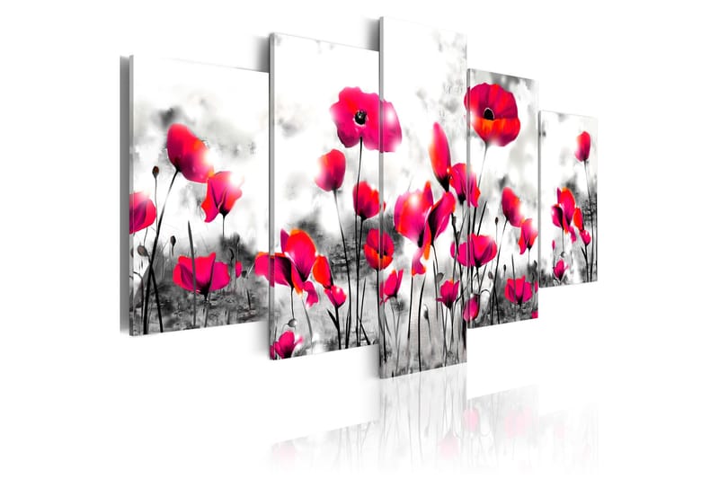 Tavla Perdition 5 Parts 100X50 Rosa|Flerfärgad|Vit, Artgeist sp. z o. o.