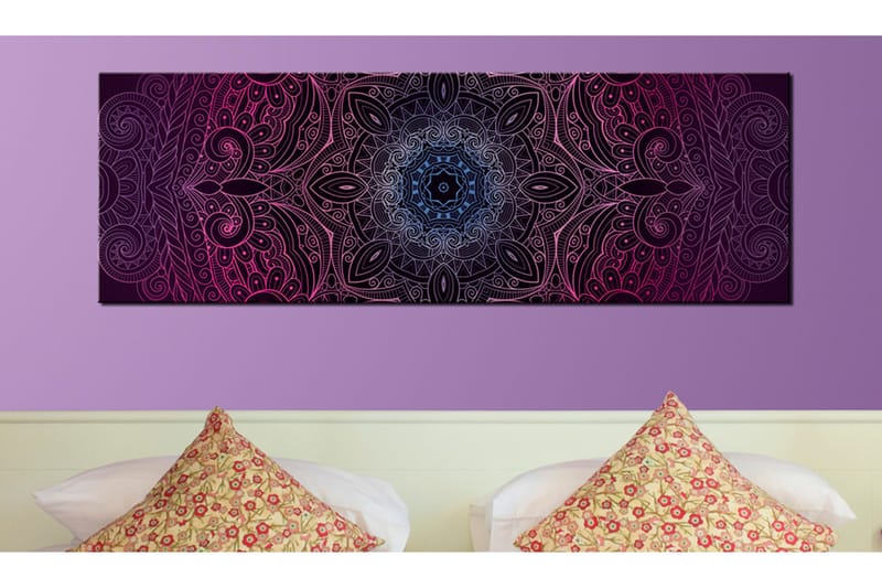 Tavla Purple Mandala 135x45 - Artgeist sp. z o. o. - Inredning & dekor - Tavlor & konst - Canvastavla