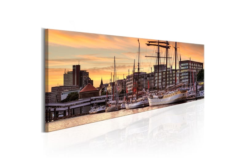 Tavla Port In Hamburg 120x40, Artgeist sp. z o. o.