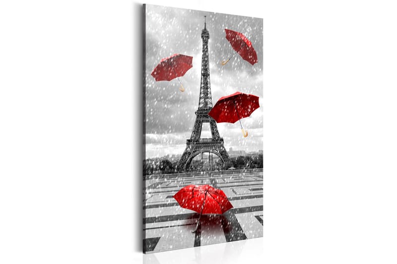 Tavla Paris: Red Umbrellas 60x120 - Artgeist sp. z o. o. - Inredning & dekor - Tavlor & konst - Canvastavla