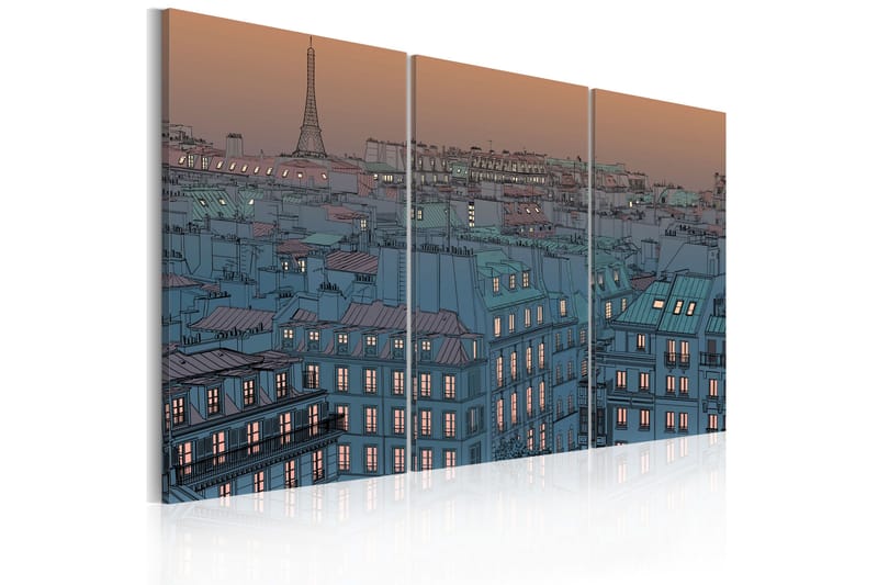 Tavla Paris the city goes to sleep 90x60, Artgeist sp. z o. o.