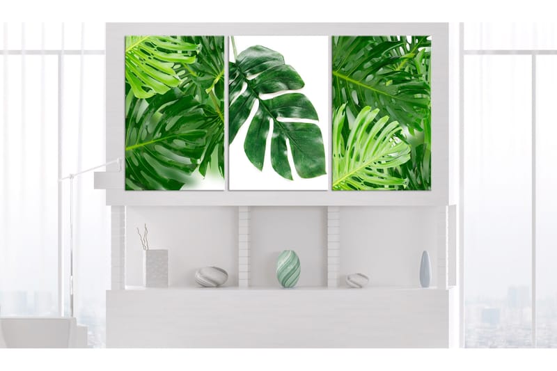Tavla Palm Leaves 3 Parts 120x60 - Artgeist sp. z o. o. - Inredning & dekor - Tavlor & konst - Canvastavla