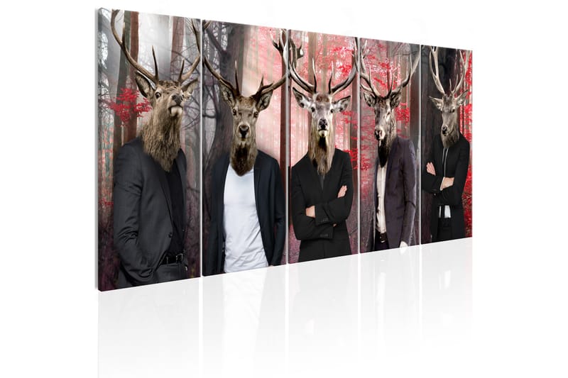 Tavla People In Masks 225X90 Flerfärgad|Vit, Artgeist sp. z o. o.