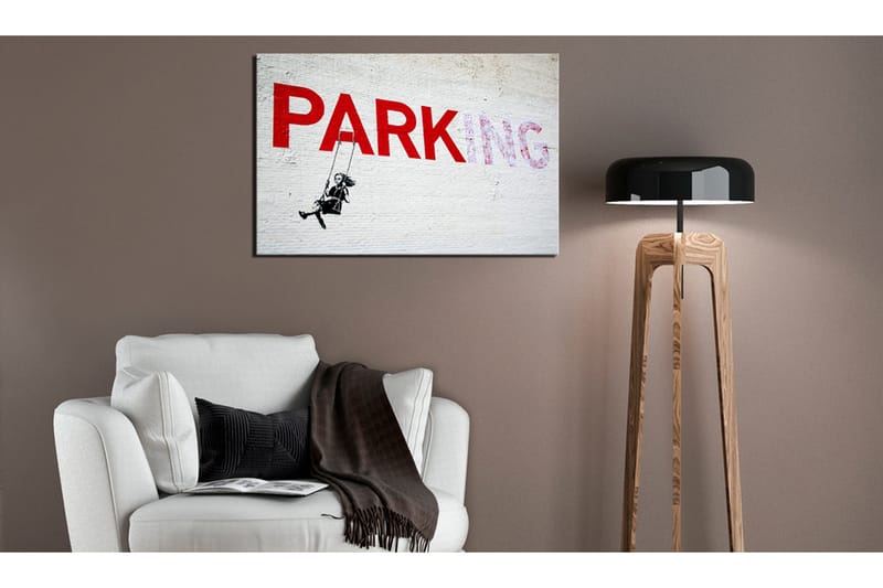 Tavla Parking Girl Swing by Banksy 120x80 - Artgeist sp. z o. o. - Inredning & dekor - Tavlor & konst - Canvastavla
