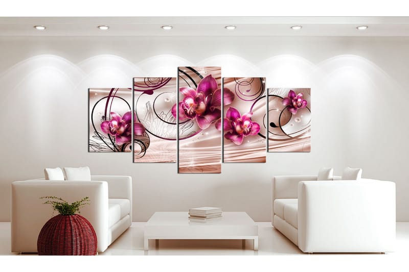 Tavla Pearl Dance 100X50 Rosa|Flerfärgad - Artgeist sp. z o. o. - Inredning & dekor - Tavlor & konst - Canvastavla