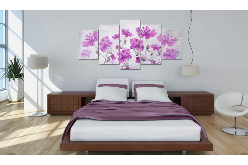 Tavla Purple Flowers 100x50 - Artgeist sp. z o. o. - Inredning & dekor - Tavlor & konst - Canvastavla