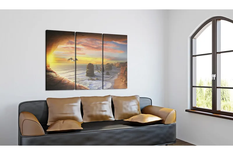 Tavla Paradise Beach 120X80 Orange|Flerfärgad - Artgeist sp. z o. o. - Inredning & dekor - Tavlor & konst - Canvastavla