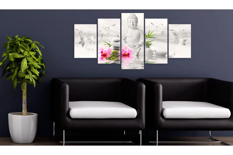 Tavla Pearl Buddha 200X100 Vit - Artgeist sp. z o. o. - Inredning & dekor - Tavlor & konst - Canvastavla