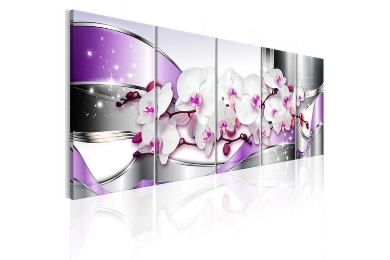 Tavla Purple Ribbons 200X80 Lila|Vit - Artgeist sp. z o. o. - Inredning & dekor - Tavlor & konst - Canvastavla