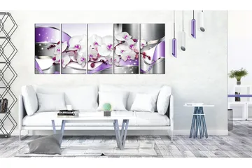Tavla Purple Ribbons 200x80 - Artgeist sp. z o. o. - Inredning & dekor - Tavlor & konst - Canvastavla