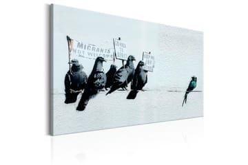Tavla Protesting Birds by Banksy 60x40 - Inredning & dekor - Tavlor & konst - Canvastavla