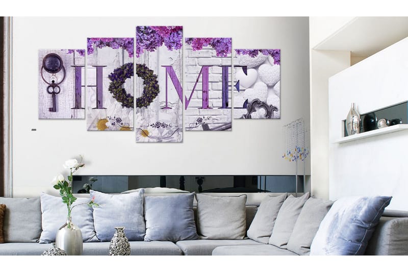 Tavla Purple House 100x50 - Artgeist sp. z o. o. - Inredning & dekor - Tavlor & konst - Canvastavla