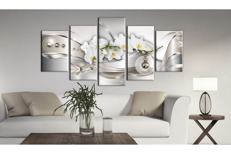 Tavla Pearl Dance Of Orchids 100X50 Vit - Artgeist sp. z o. o. - Inredning & dekor - Tavlor & konst - Canvastavla