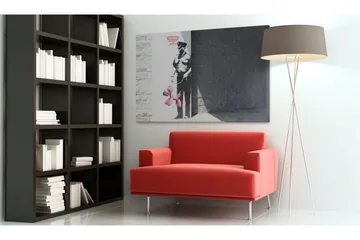 Tavla Police Guard And Pink Balloon Dog Banksy 60x40 - Artgeist sp. z o. o. - Inredning & dekor - Tavlor & konst - Canvastavla