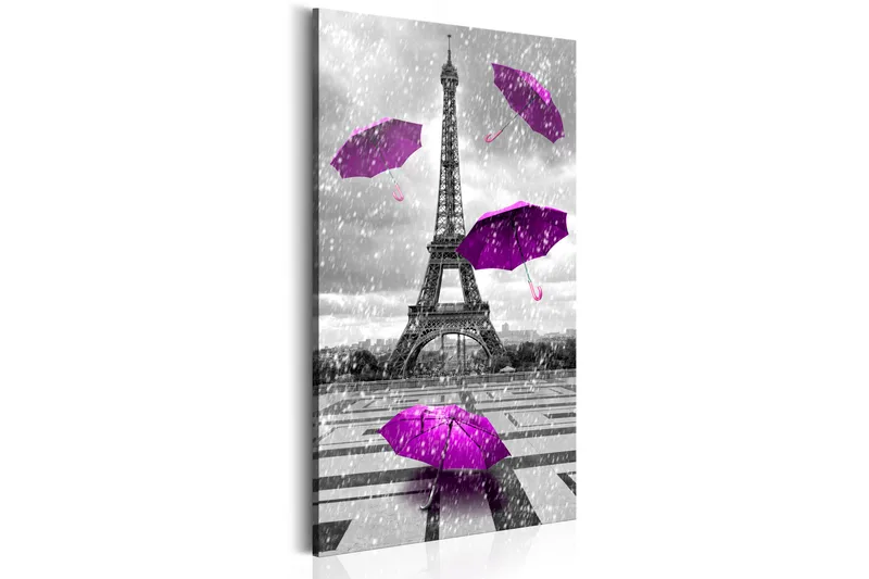 TAVLA Paris: Purple Umbrellas 60x120 - Artgeist sp. z o. o. - Inredning & dekor - Tavlor & konst - Canvastavla
