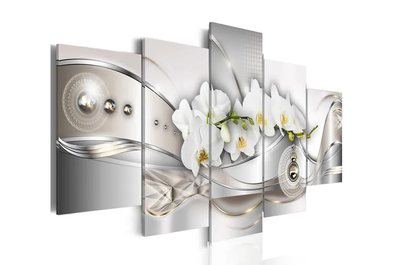 Tavla Pearl Dance Of Orchids 200X100 Vit, Artgeist sp. z o. o.