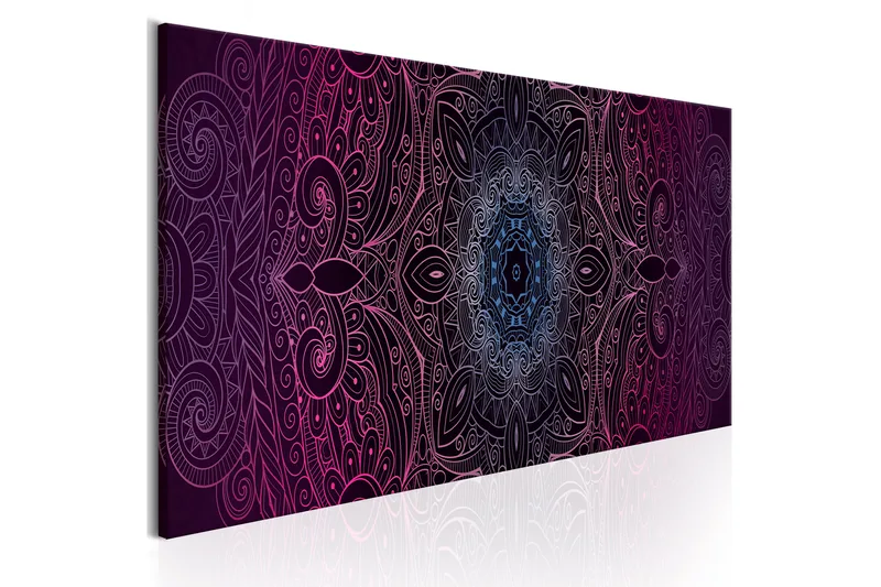Tavla Purple Mandala 150X50 Lila, Artgeist sp. z o. o.