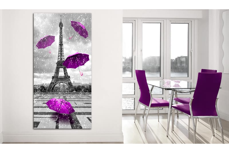 TAVLA Paris: Purple Umbrellas 60x120 - Artgeist sp. z o. o. - Inredning & dekor - Tavlor & konst - Canvastavla