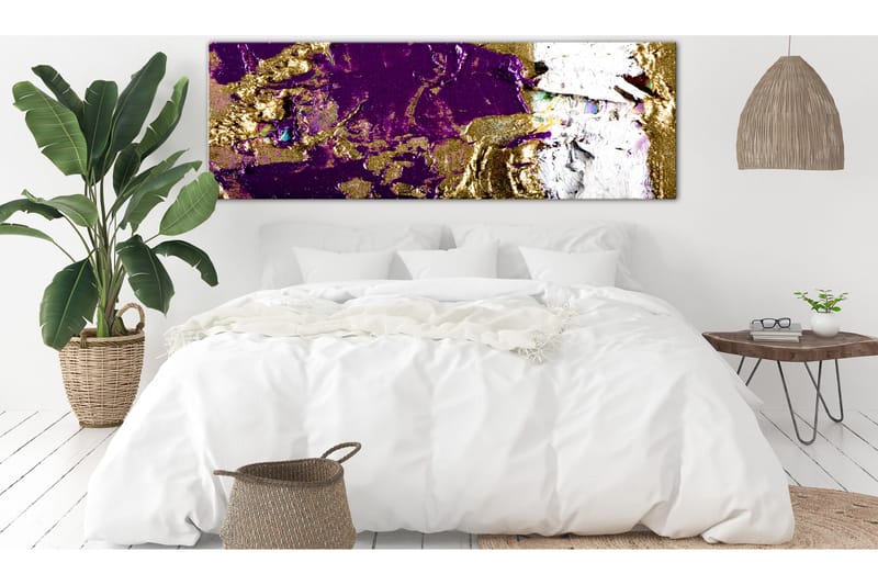 TAVLA Purple Wave (1 Part) Narrow 135x45 - Artgeist sp. z o. o. - Inredning & dekor - Tavlor & konst - Canvastavla